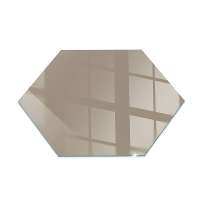 Hexagonal corner glass hearth Colour Brown