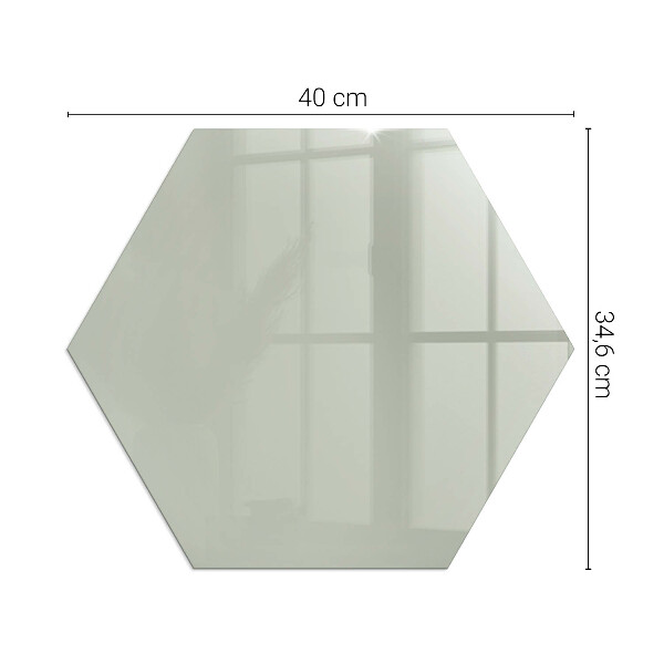 Hexagonal glass hearth for stove Colour Grey-green