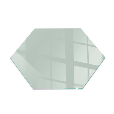 Hexagonal corner glass hearth Colour Light Green