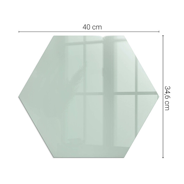 Hexagonal corner glass hearth Colour Light Green