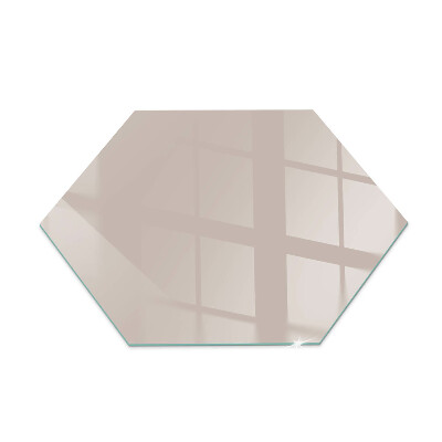 Hexagonal corner glass hearth Colour Light Brown
