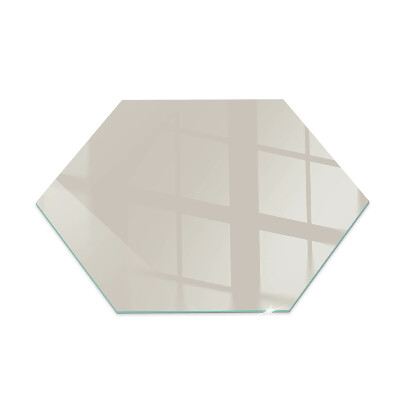 Hexagonal glass hearth pad Light Cream Colour