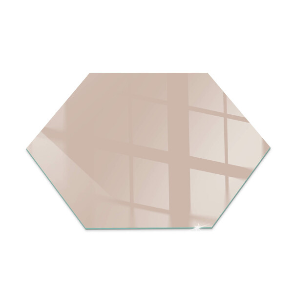 Hexagonal corner glass hearth Colour Light Brown