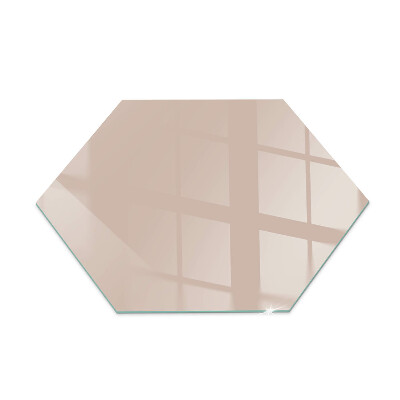 Hexagonal corner glass hearth Colour Light Brown