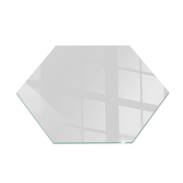 Hexagonal corner glass hearth Colour Grey