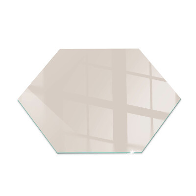 Hexagonal glass hearth pad Colour Pale Pink