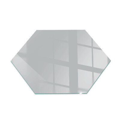 Hexagonal glass hearth for stove Colour Light grey