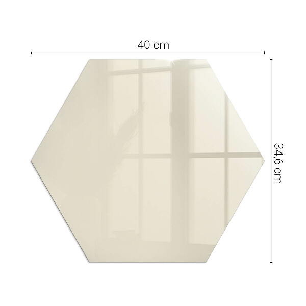 Hexagonal corner glass hearth Colour Beige