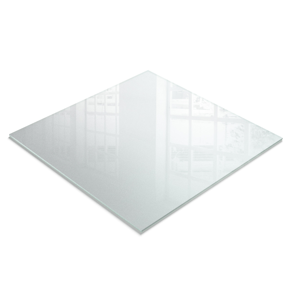 Square semi-transparent glass table top