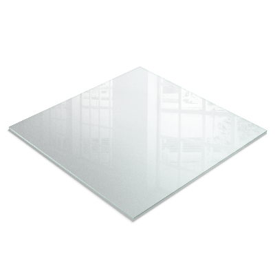 Square semi-transparent glass table top
