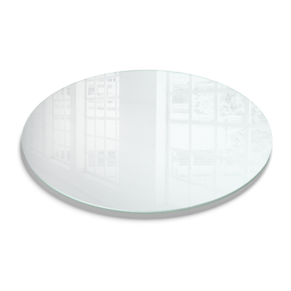 Round translucent glass table top