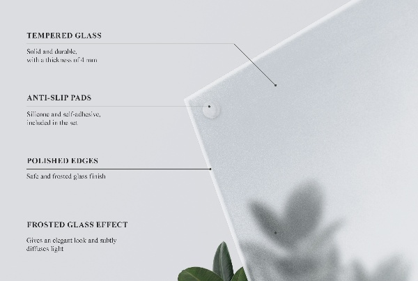 Round translucent glass table top