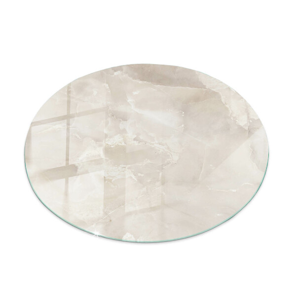 Round glass table top Marble pattern