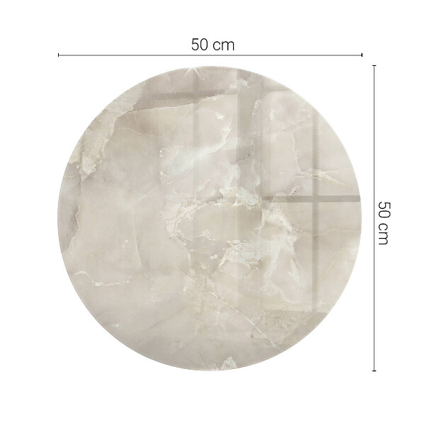 Round glass table top Marble pattern