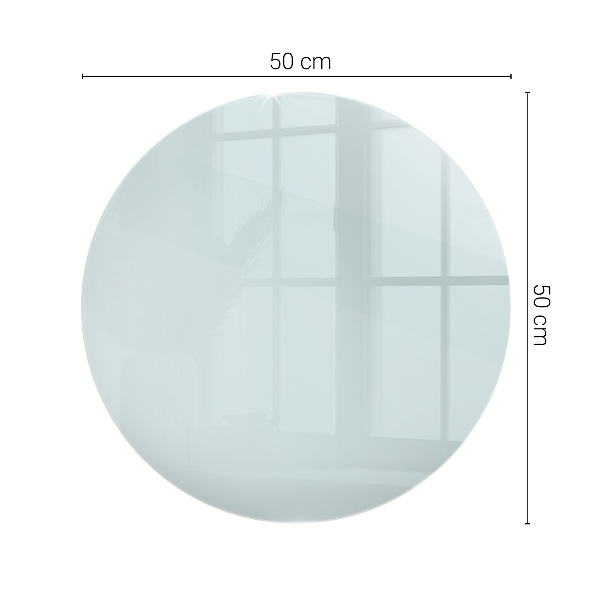 Round glass table top transparent