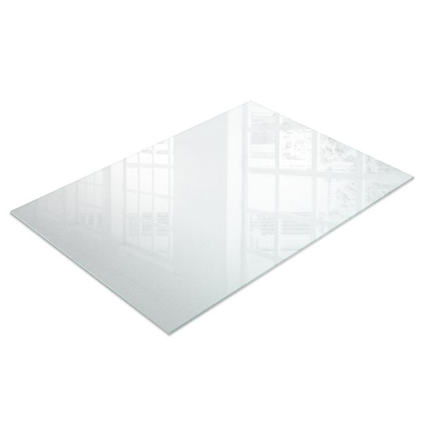 Rectangular table with a frosted glass finish