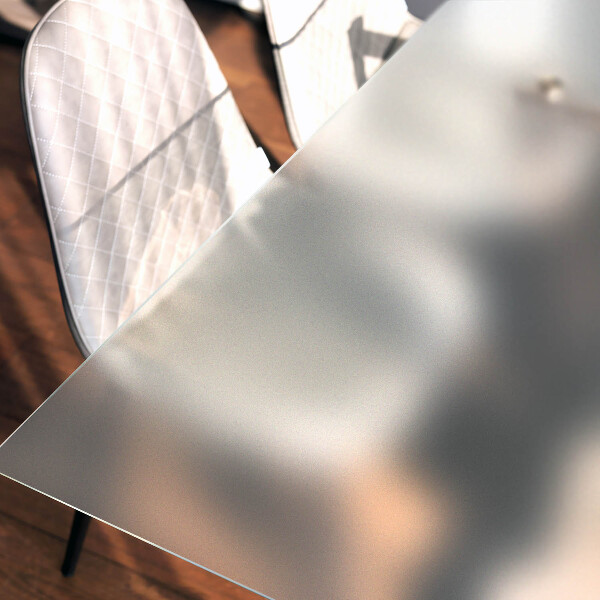 Rectangular table with a frosted glass finish