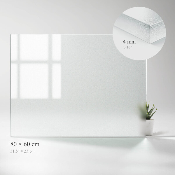 Rectangular table with a frosted glass finish