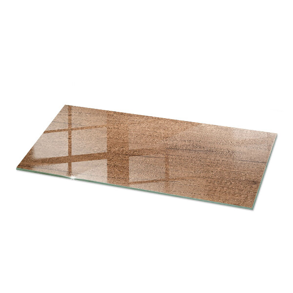 Decorative glass table top with print Stylish wood motif
