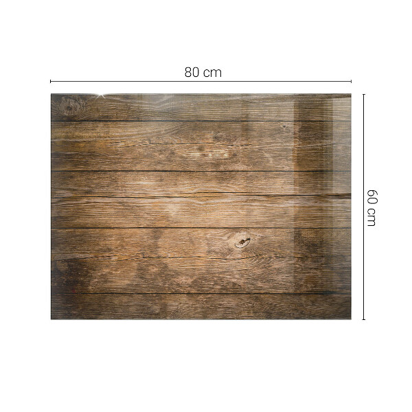 Rectangular glass table top Wood panel pattern