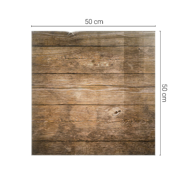 Rectangular glass table top Wood panel pattern