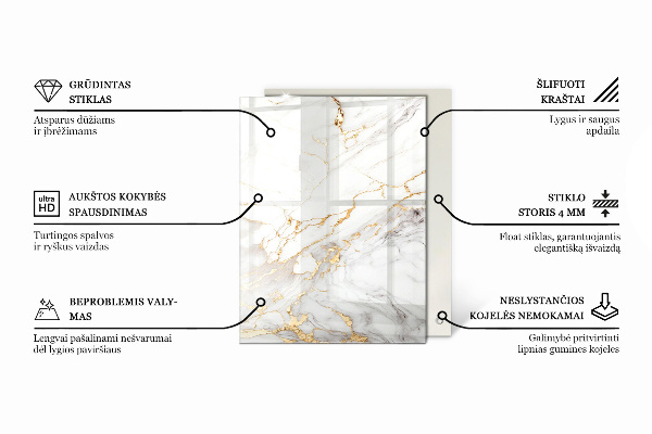 Rectangular glass table top Wood panel pattern
