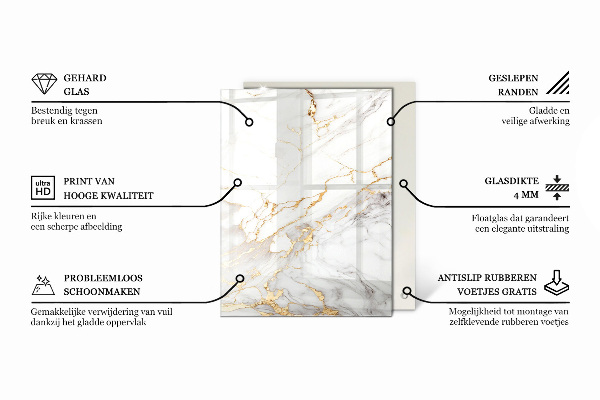 Rectangular glass table top Wood panel pattern