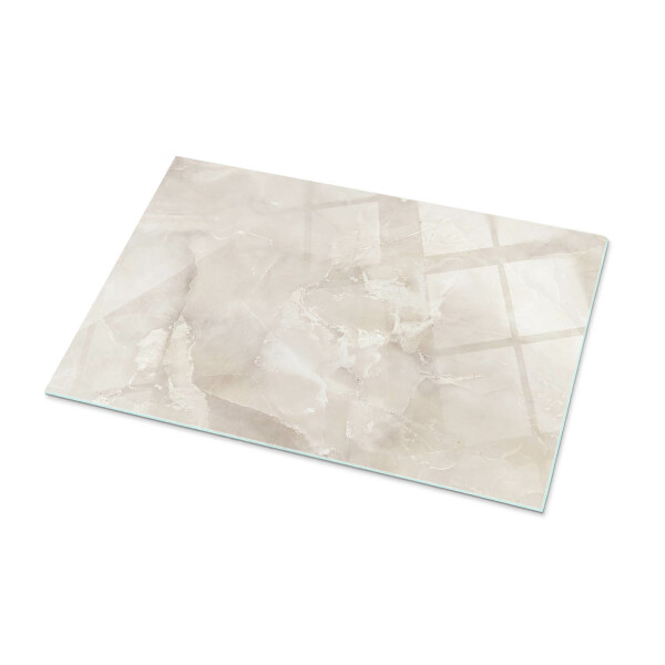 Rectangular glass table top Marble pattern
