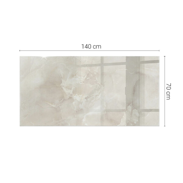 Rectangular glass table top Marble pattern