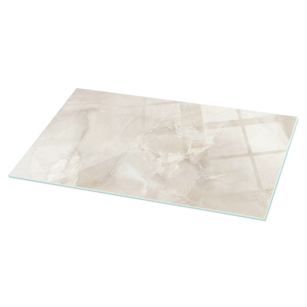 Rectangular glass table top Marble pattern