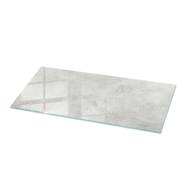 Rectangular glass table top with print Concrete with cracks