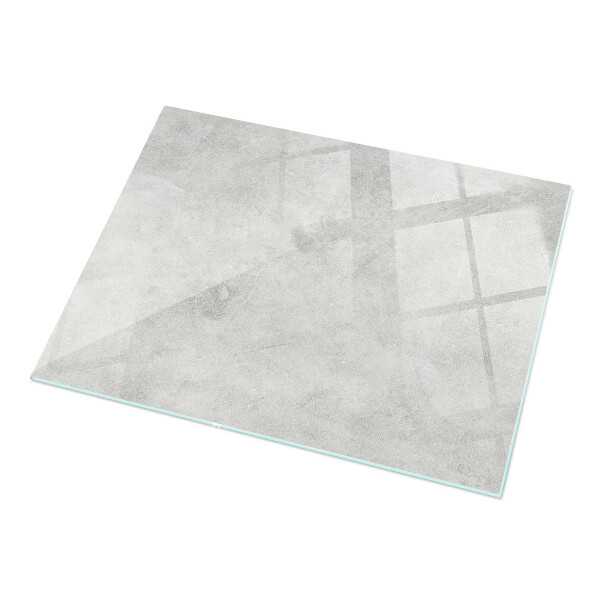 Rectangular glass table top with print Concrete with cracks