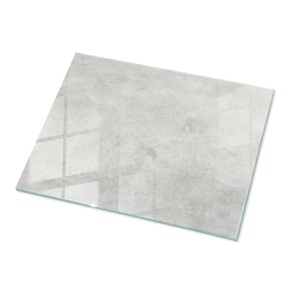 Rectangular glass table top with print Concrete with cracks