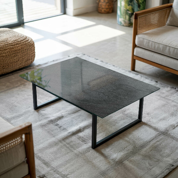 Decorative glass table top with print Natural stone pattern