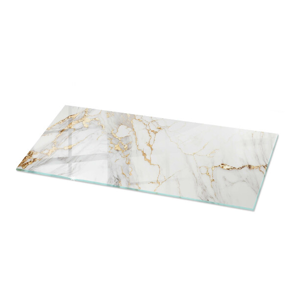 Rectangular glass table top with print Elegant marble pattern