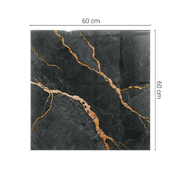 Rectangular glass table top Marble pattern with delicate veins