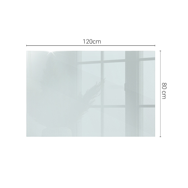 Rectangular glass table top transparent