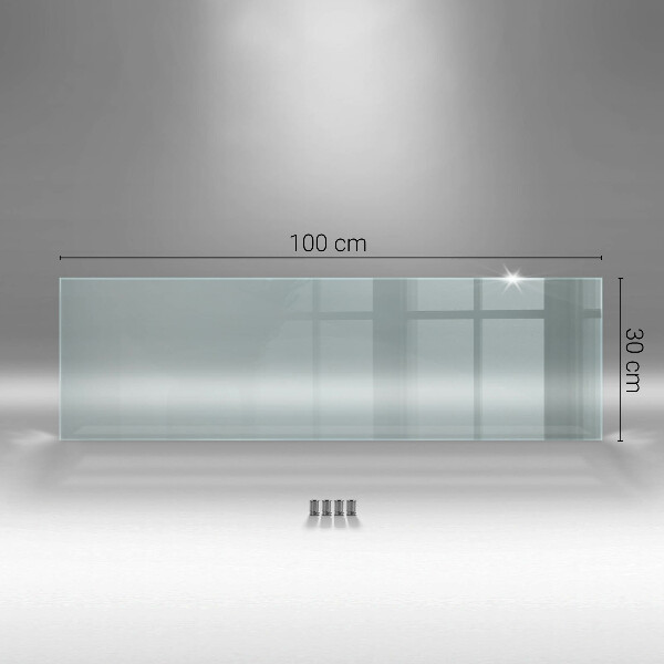 Printed glass splashback transparent 100x30 cm