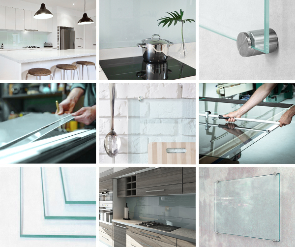 Transparent kitchen panel 100x50 cm
