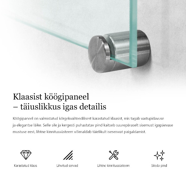 Kitchen panel transparent 100x70 cm