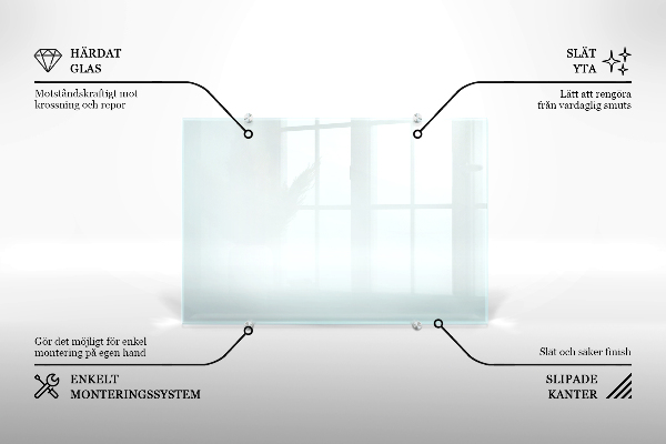 Kitchen panel transparent 100x70 cm