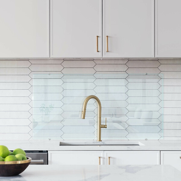 Transparent splashback for kitchen 120x60 cm