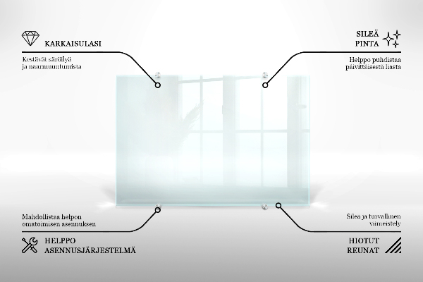 Splashback for kitchen transparent 125x50 cm