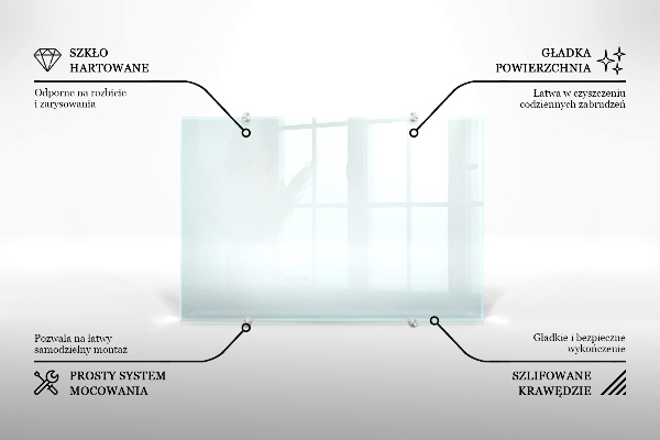 Splashback for kitchen transparent 125x50 cm