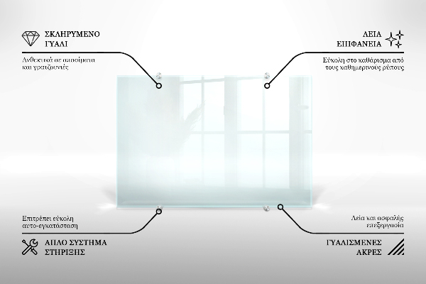 Transparent coloured glass splashback 140x70 cm