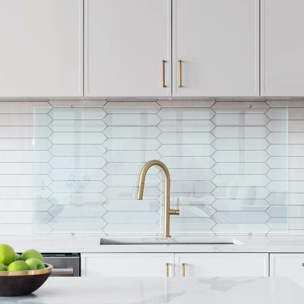 Transparent coloured glass splashback 140x70 cm