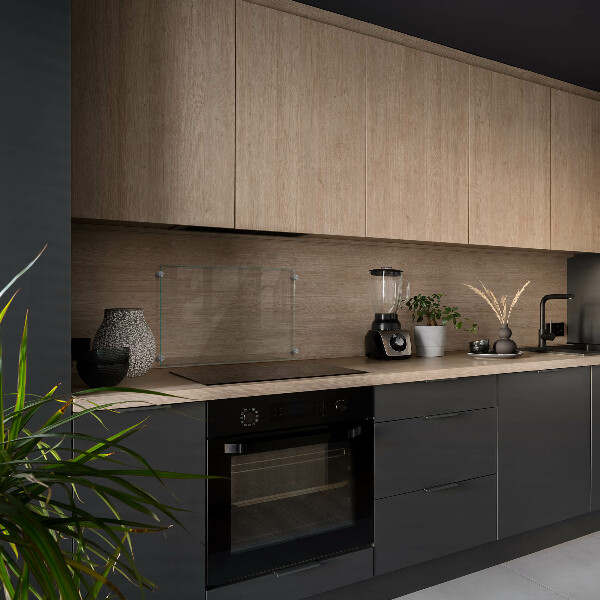 Transparent glass cooker splashback 60x40 cm