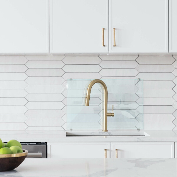 Transparent glass cooker splashback 60x40 cm