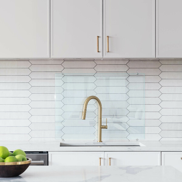 Transparent printed glass splashback 80x60 cm