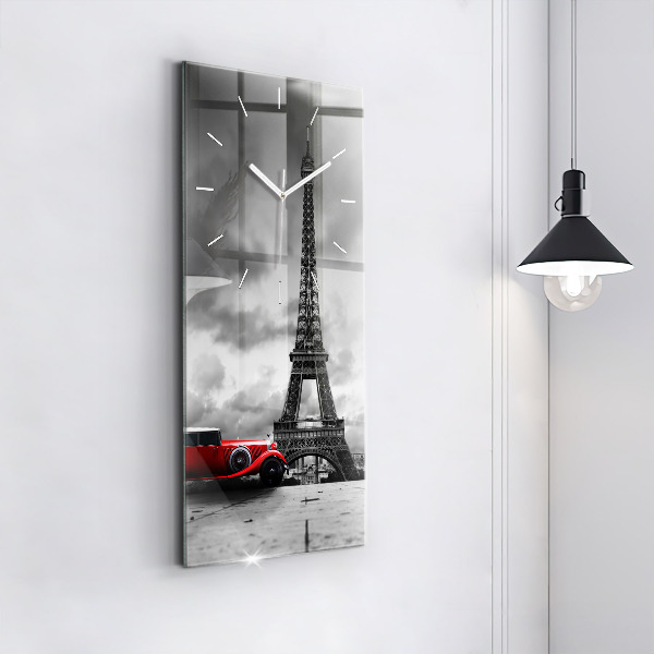 Vertical wall clock Effel Tower Paris